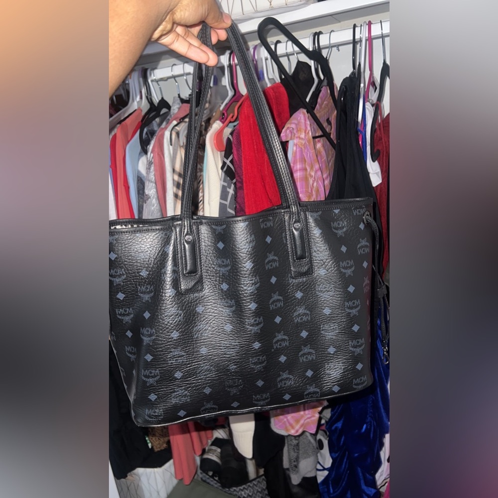 Reversible black MCM tote bag